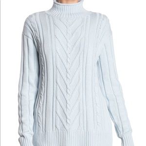 J Crew Cable Knit Sweater women’s size small blue